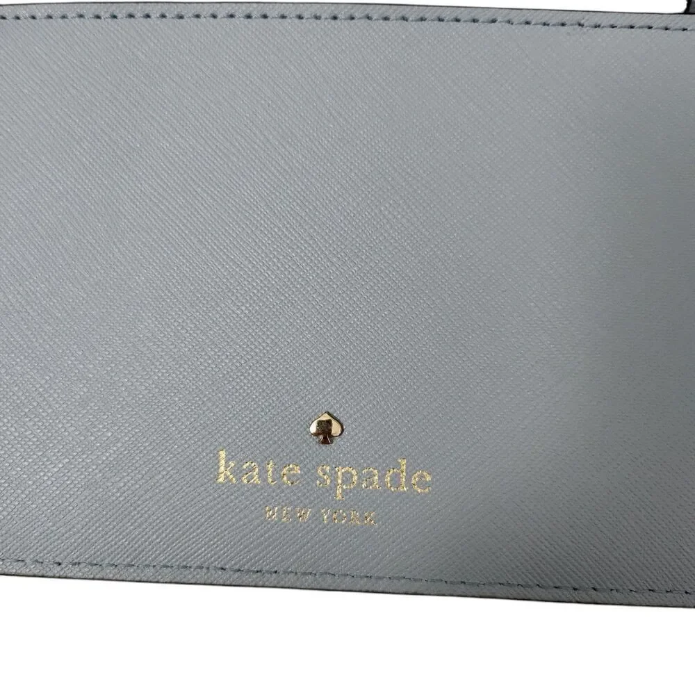 Kate Spade New York Wallet Karolina‎ Leather Wristlet Blue Clutch Cardholder